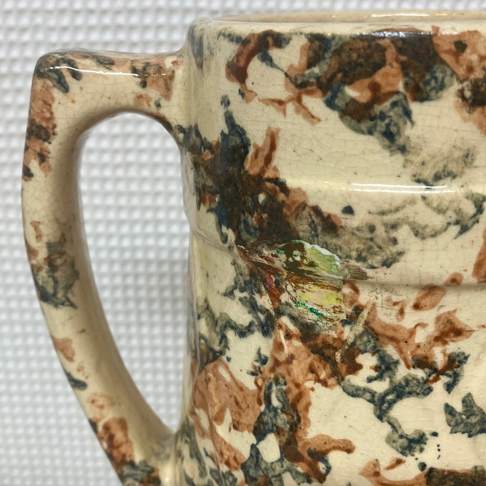 Spongware stoneware pitcher - Picture 2 of 9